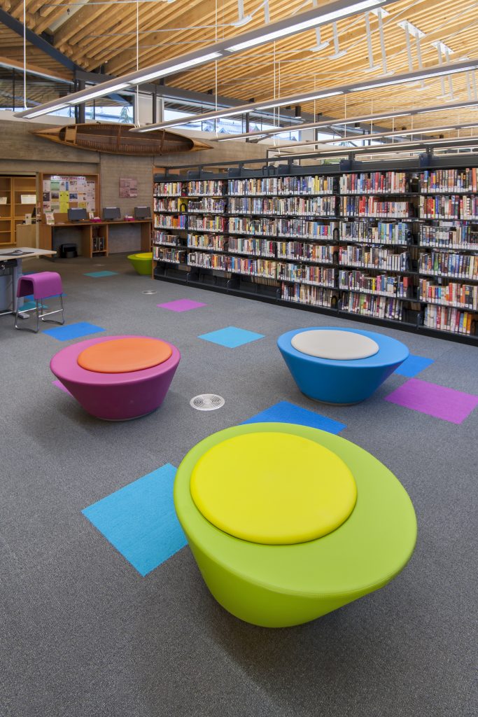 library design, library furniture, library soft seating, library interior design