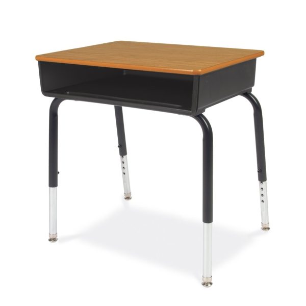 young student desk with plastic book box and laminate top