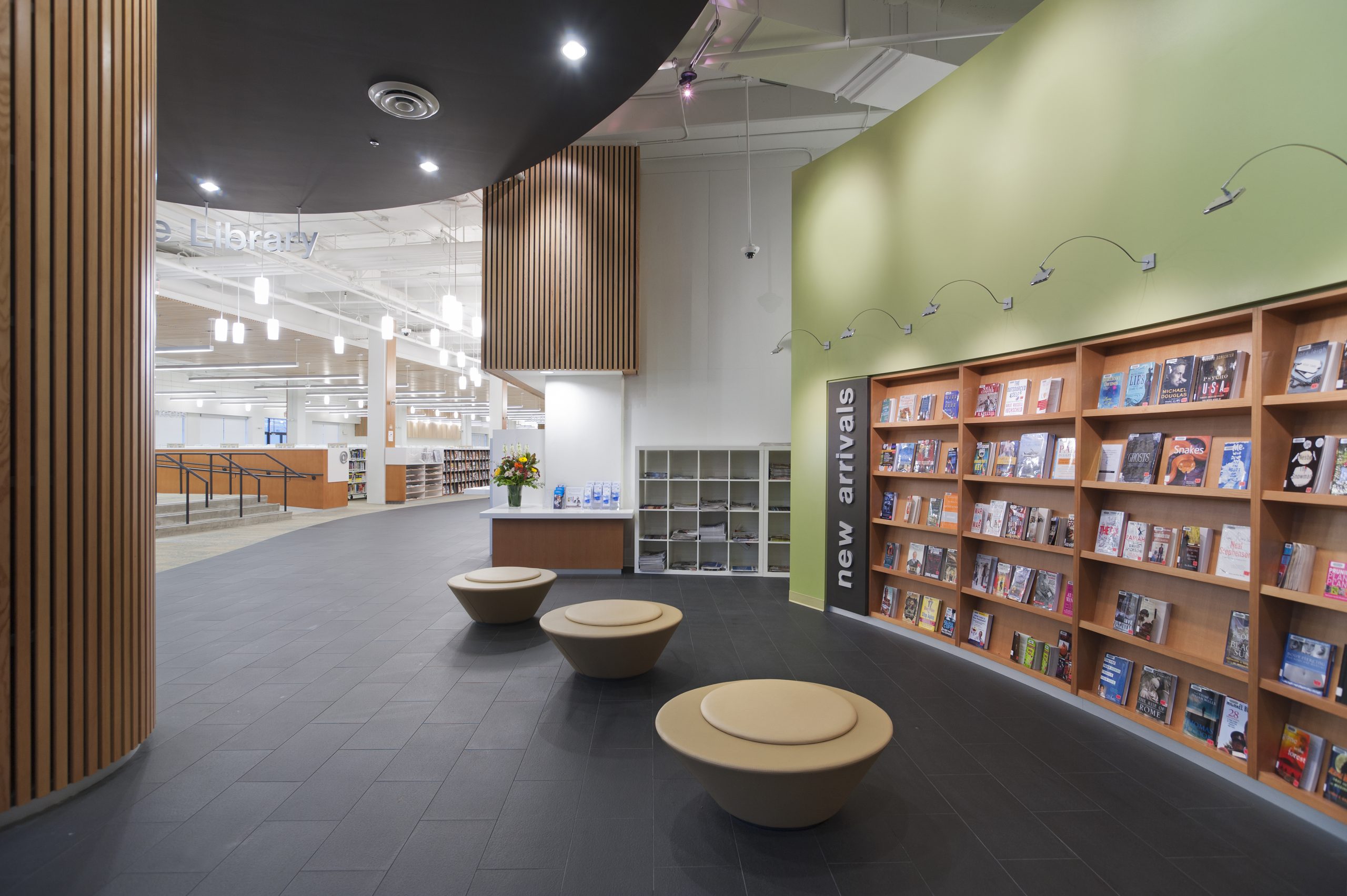 Coquitlam public library, library furniture, library design, library interior design, library space plans